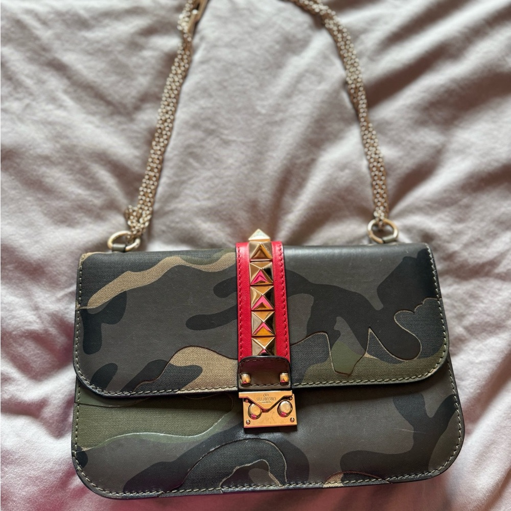 Valentino Camouflage Chain Strap Bag